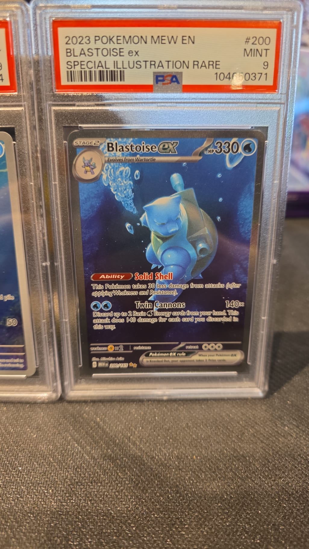 Squirtle #170 Wartortle #171 Blastoise #200 trio PSA 9!