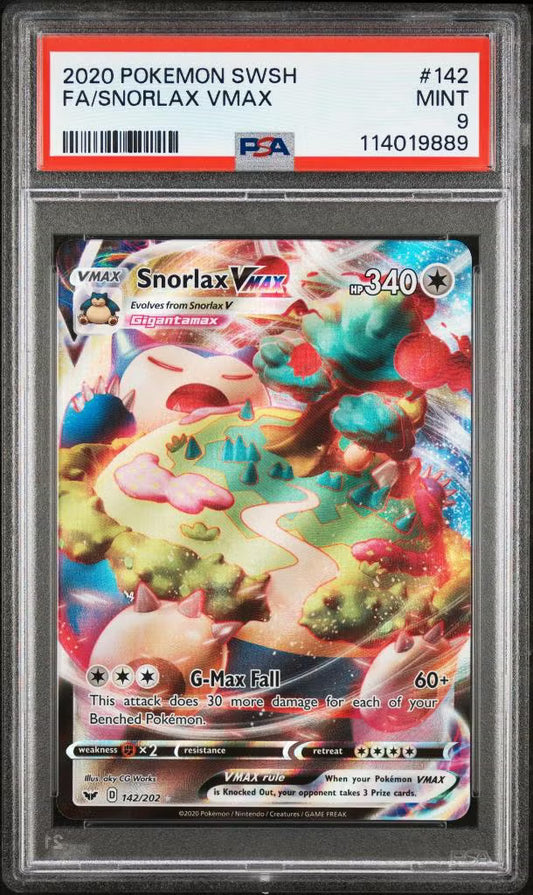 Snorlax VMAX 142 PSA 9