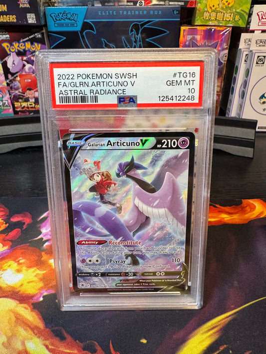 Galarian Articuno V #TG16 PSA 10